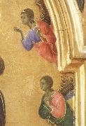 Duccio di Buoninsegna, Detail of The Virgin Mary and angel predictor,Saint